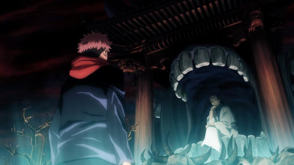 Yuji Itadori and Sukuna scene in Jujutsu Kaisen best anime on Netflix