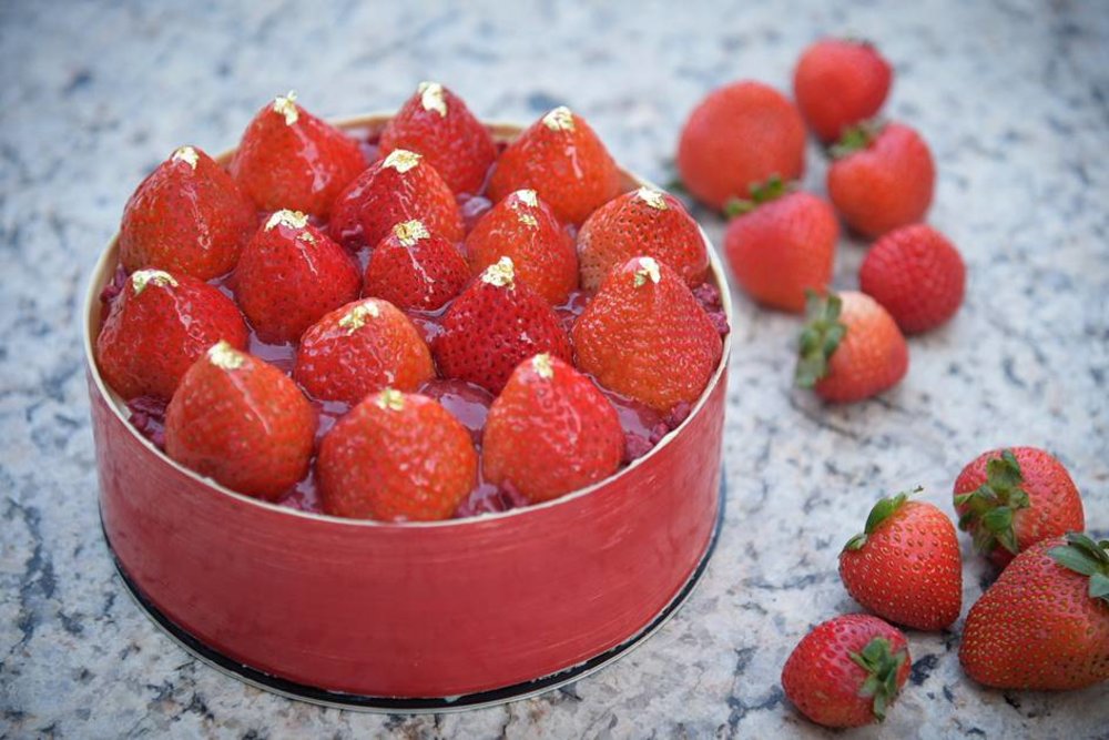 香港維港凱悅尚萃酒店 The Farmhouse Deli餅店 士多啤梨忌廉蛋糕