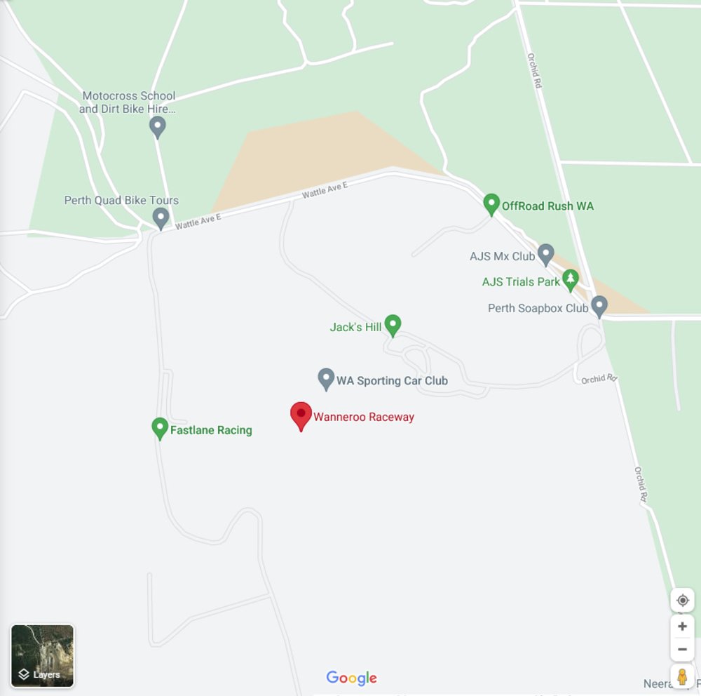 Barbagallo is in Wanneroo Raceway, so don’t be confused!