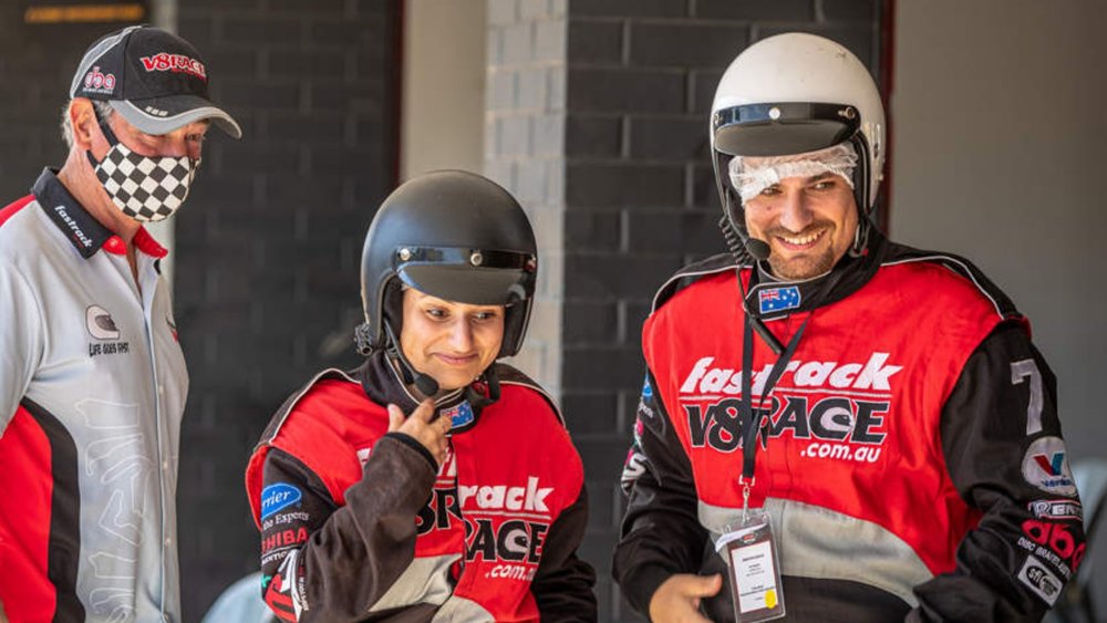 Gear up and get into your race attire before your V8 supercar experience starts