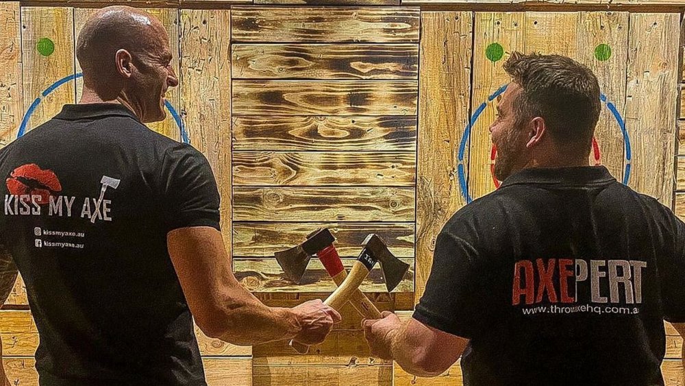 May the best axe thrower in the family win! Image credits: @kissmyaxe.au on Instagram