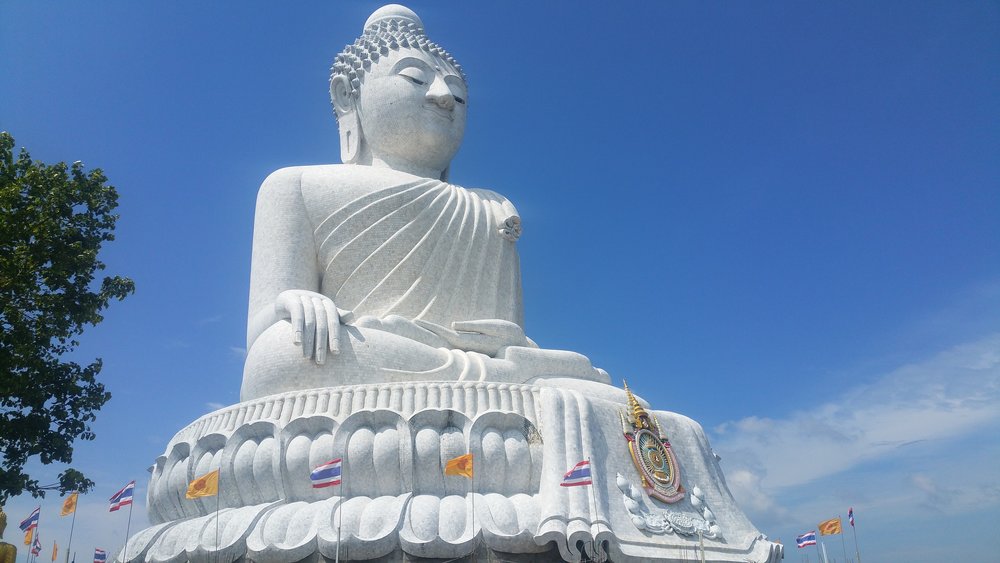 a view of the big buddha in phuket