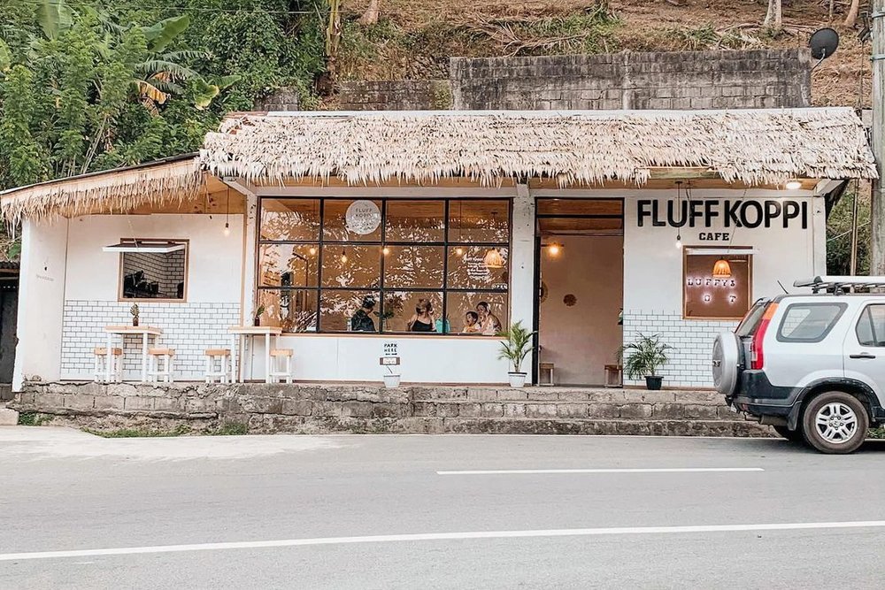 exterior of fluff koppi cafe in laguna