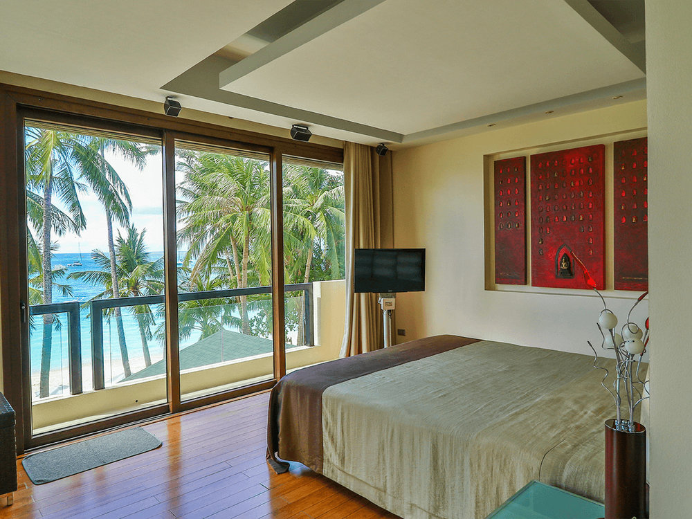 beachfront bedroom boracay beach house villa