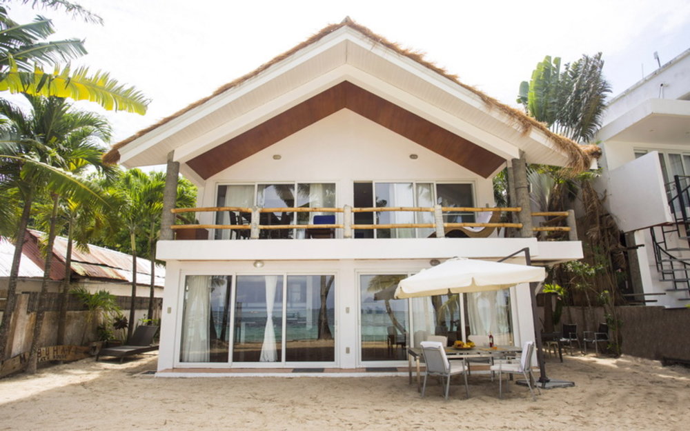 white beachfront villa at mabuhay beach house boracay