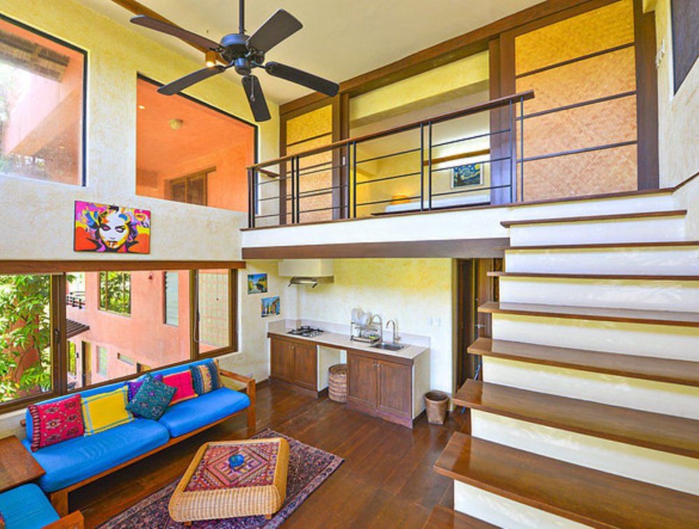 living room at bianca's garden boracay villa