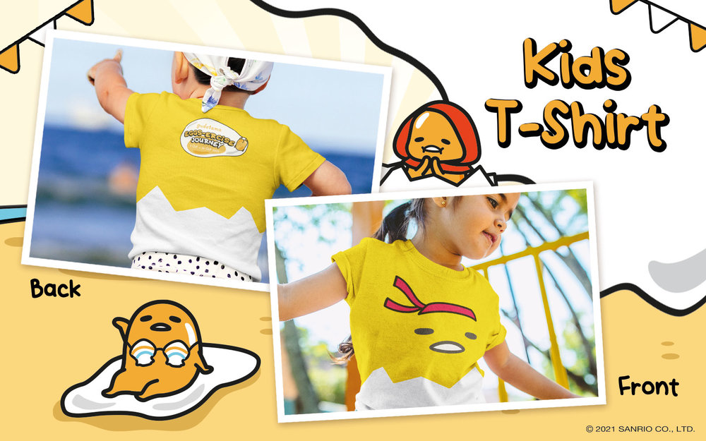 Gudetama Race Pack Kids Tshirt