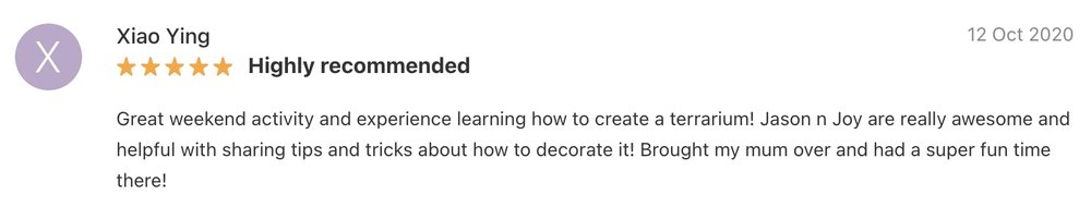 terrarium workshiop J2 review