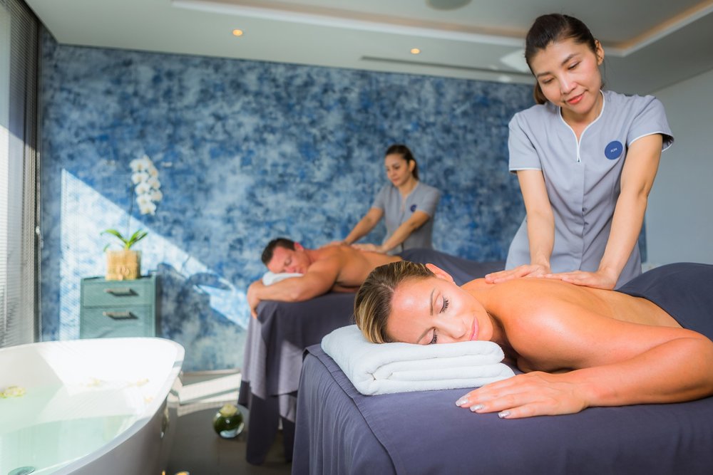 couple having a massage