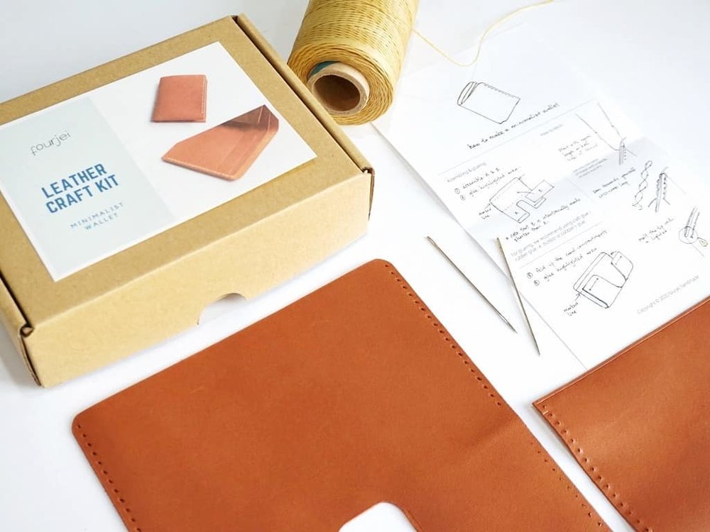 Leather Wallet DIY Kit from Fourjei gift ideas for him Malaysia
