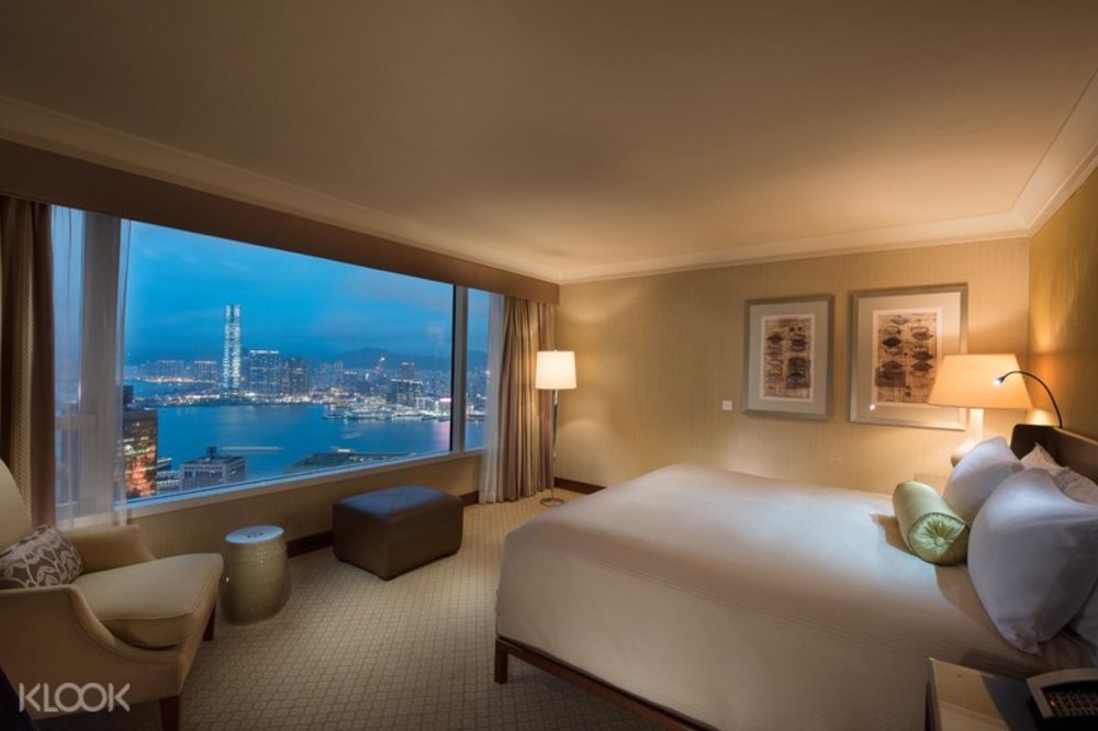 guest room overlooking city at conrad hong kong