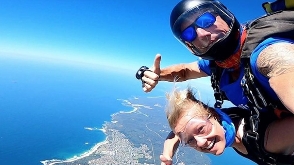 Get uninterrupted views of the impressive Great Ocean Road. Image credits: @skydiveaustralia on Instagram