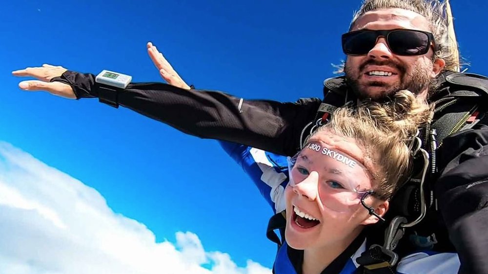 Get unobstructed views of the Great Barrier Reef from the clouds! Image credits: @1300skydiveairliebeach on Instagram