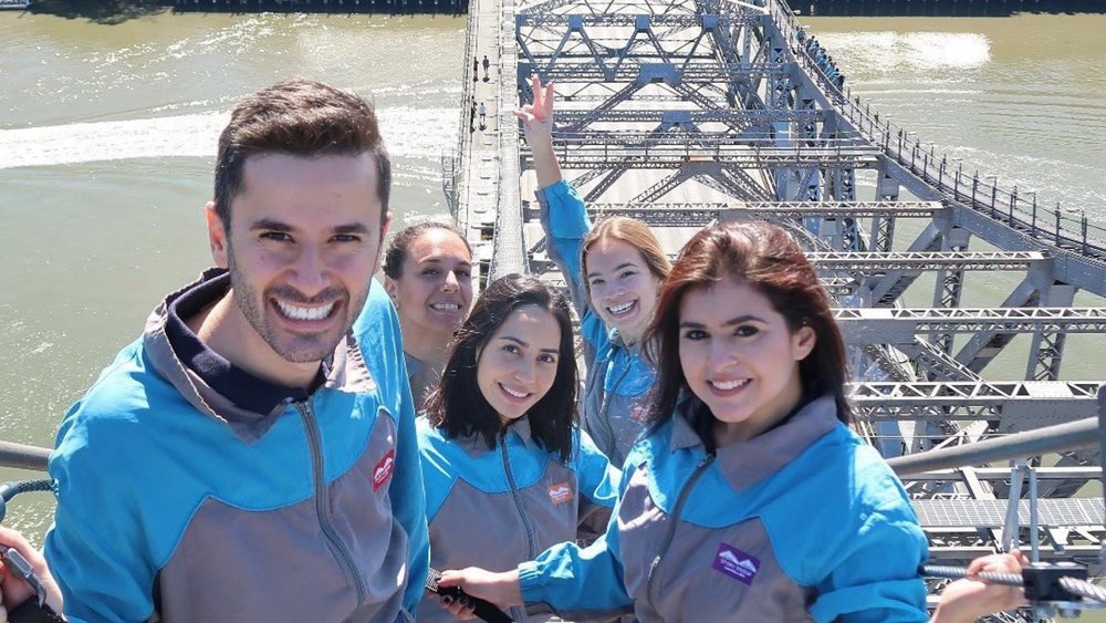 All smiles when you conquer Story Bridge! Image credits: @tiago_helloaustralia