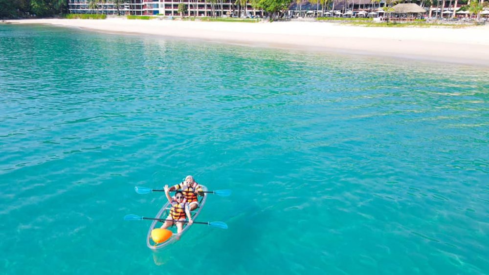 two people kayaking