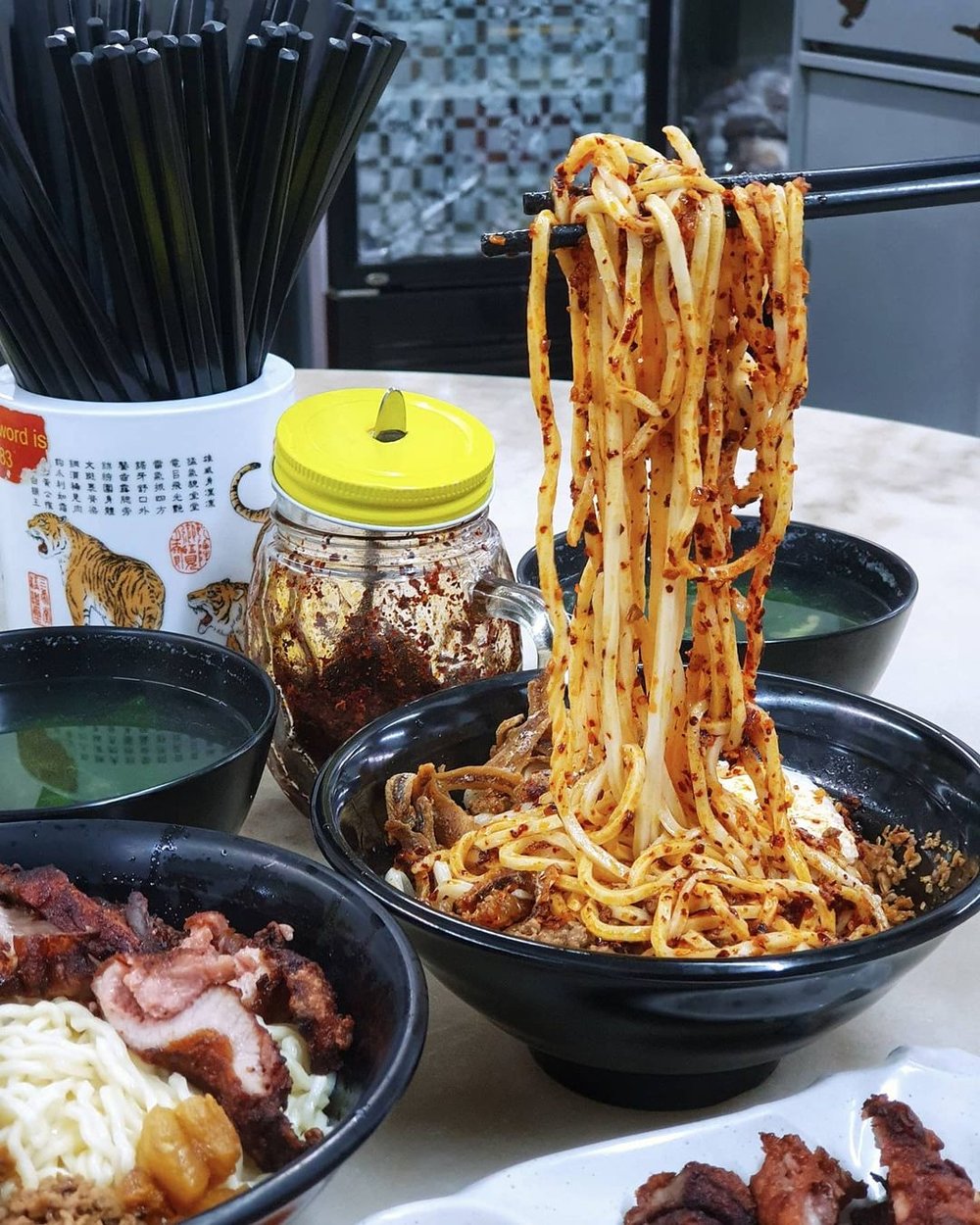 Chili Pan Mee traditional food from Kuala Lumpur