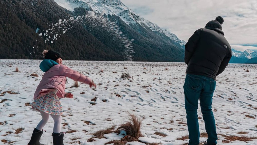 Have a blast playing with snow with the entire fam. Credit: @cheekykiwitravel