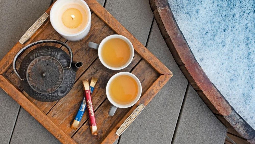 Enjoy a complimentary snack and refreshment as you rejuvenate. Image credits: @onsenhotpools