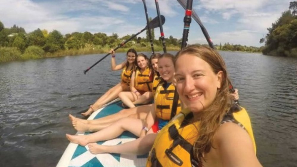 Enjoy water sports with friends at the park! Credit: @katrink182 on @waimarinoadventurepark