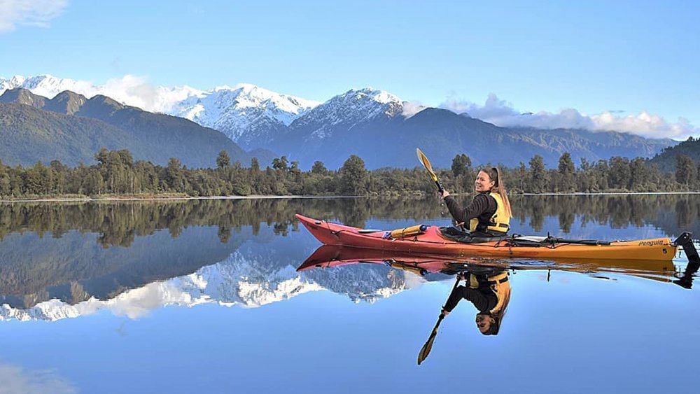 Bask in the sight of mountains and trees with a kayak ride. Image credits: @franzjoseftours