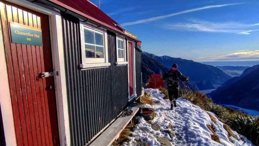Enjoy an overnight stay at Chancellor Hut after your heli-hike! Image credits: @backpacking.stretch on Instagram