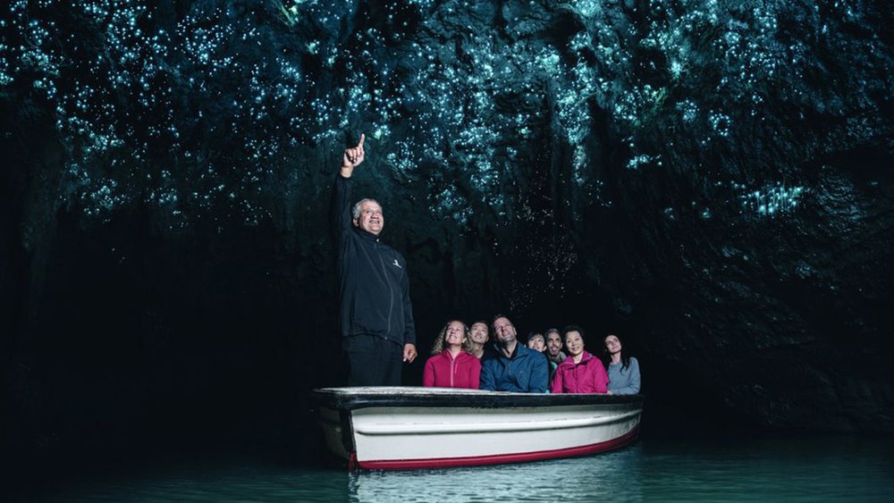 Your kids will love how the caves are illuminated by glowworms in the dark. Credit: @waitomoglowwormcaves on Instagram