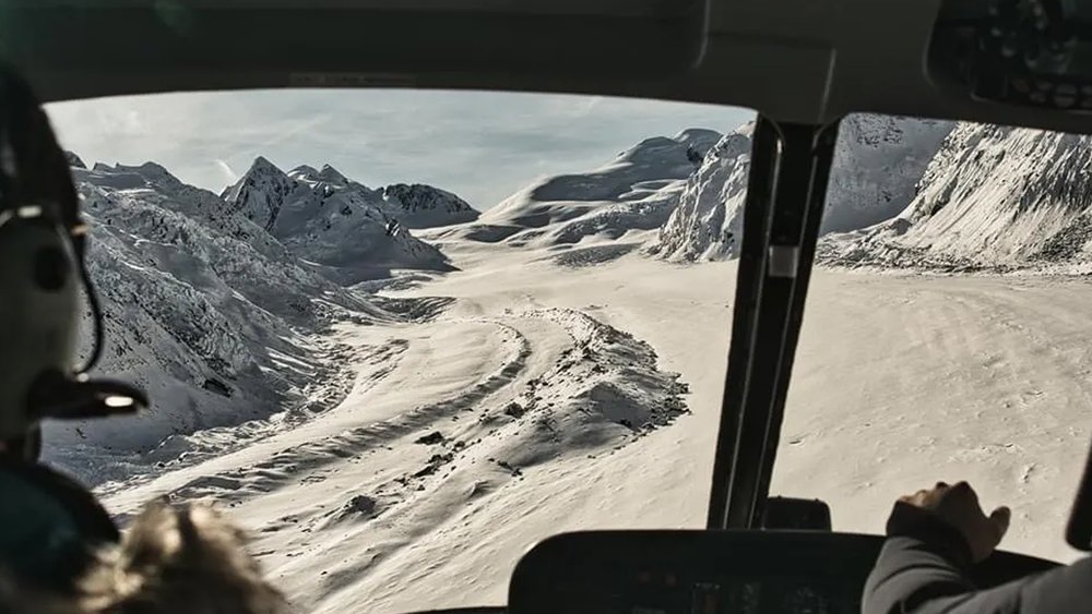 Enjoy unbeatable views from the top when you fly above Mt. Cook