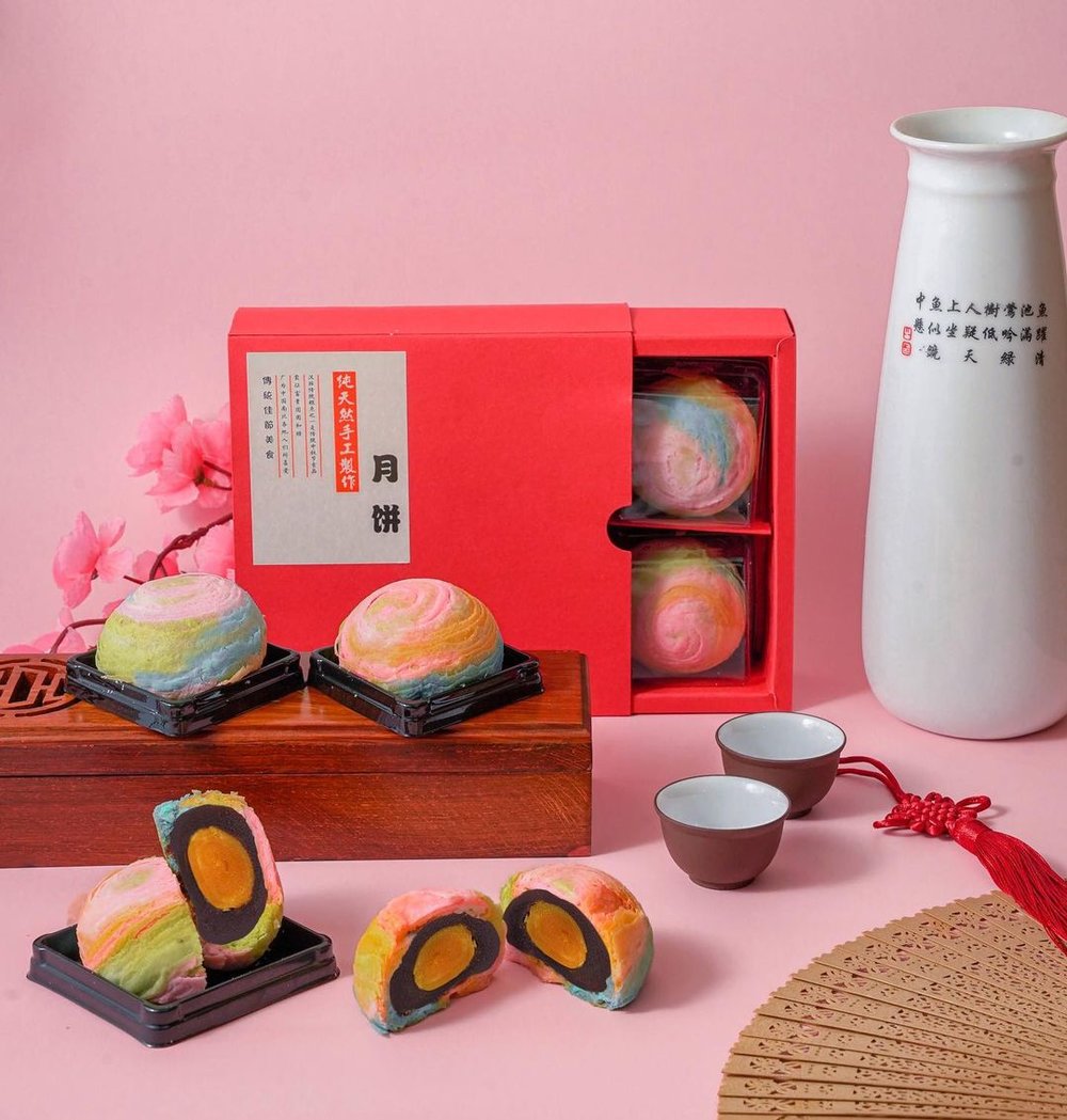 pretty mooncake set malaysia kl delivery sugar fluff 