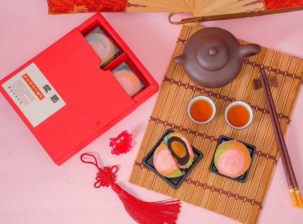 pretty mooncake set malaysia kl delivery sugar fluff 