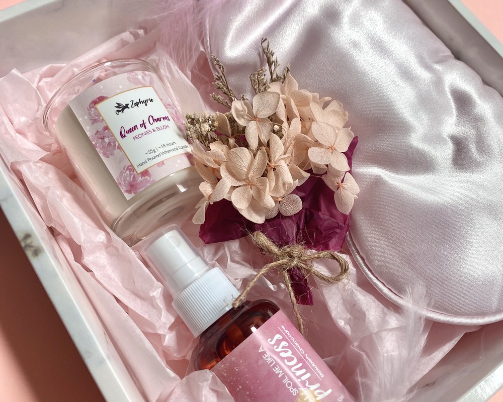 Pretty In Pink Candle Gift Set from Zephyrie best gift for her Malaysia