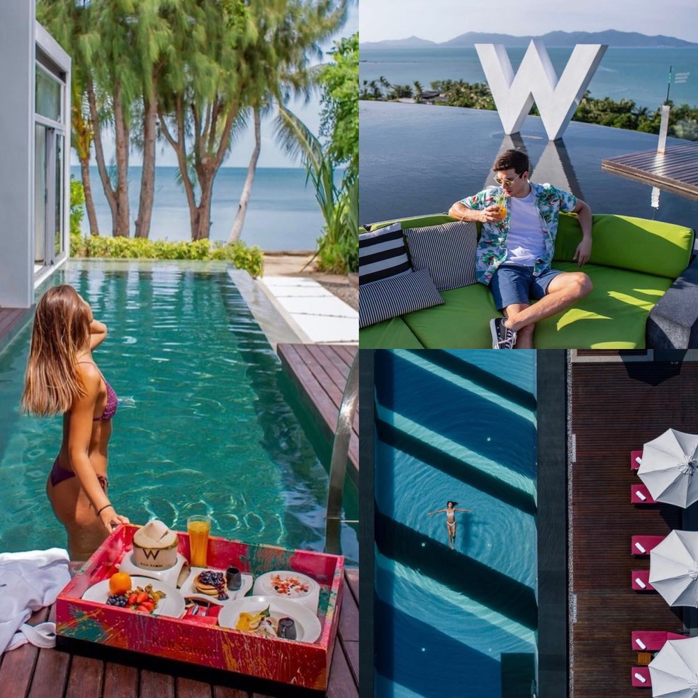 อาหารลอยน้ำ floating breakfast สมุย w-koh samui