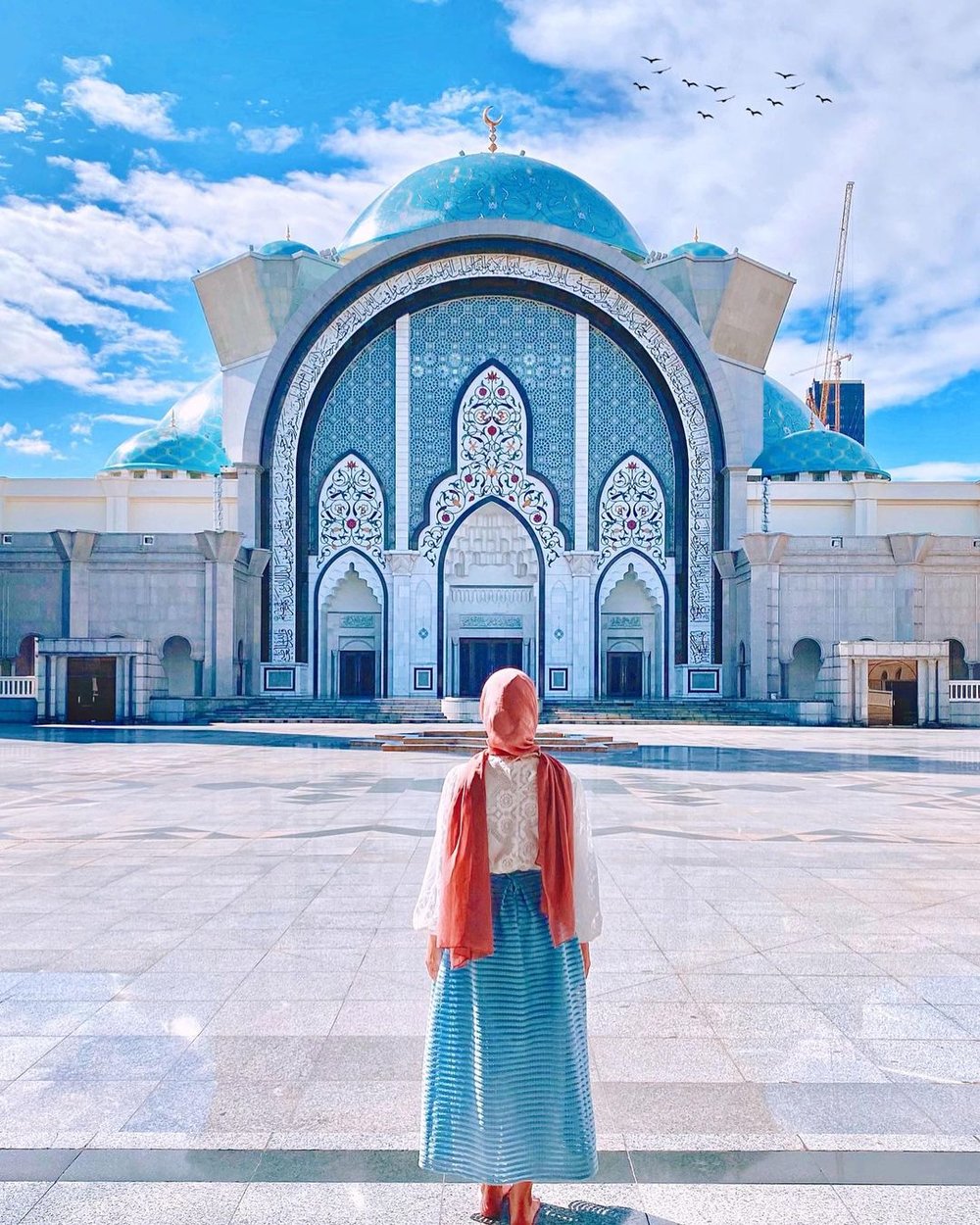 Federal Territory Mosque beautiful Muslim religious site in Malaysia