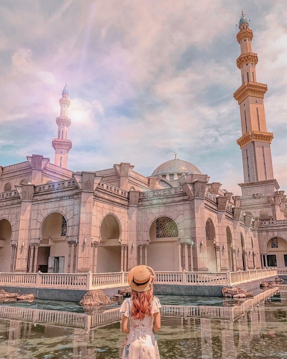 Masjid Wilayah beautiful Muslim mosque religious site in Malaysia