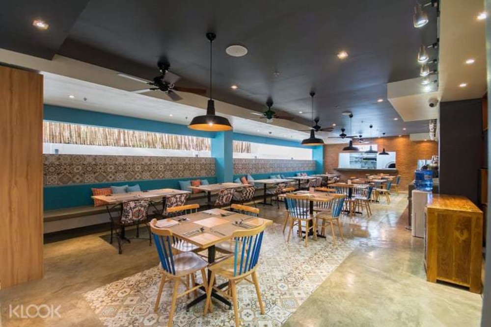 birds eye view of rooftop pool in ferra hotel in boracay