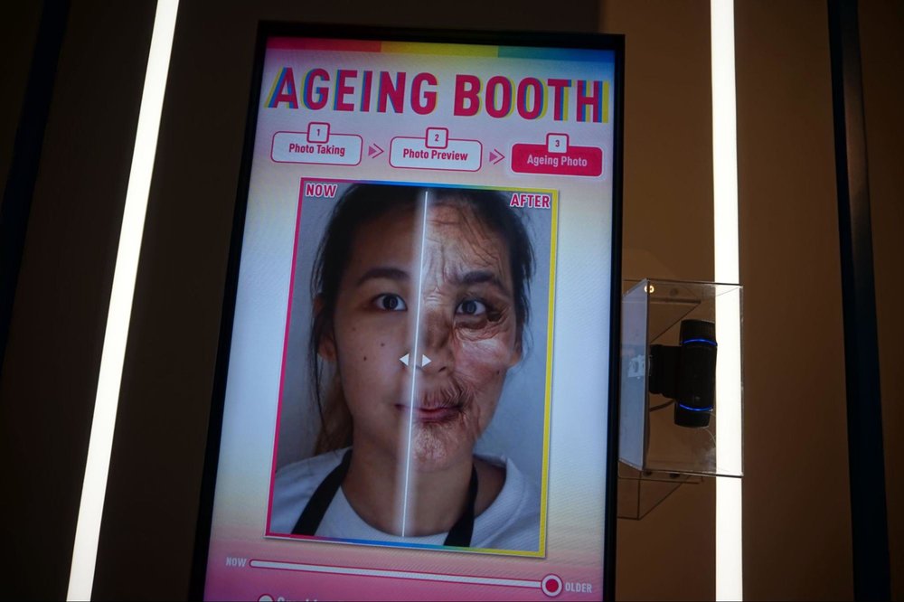 science centre ageing booth