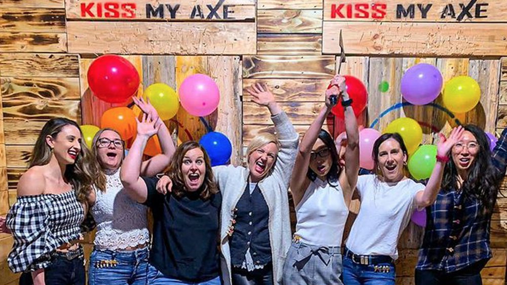 Find out who the best axe thrower is in your family or friend group! Image credits @kissmyaxe.au on Instagram