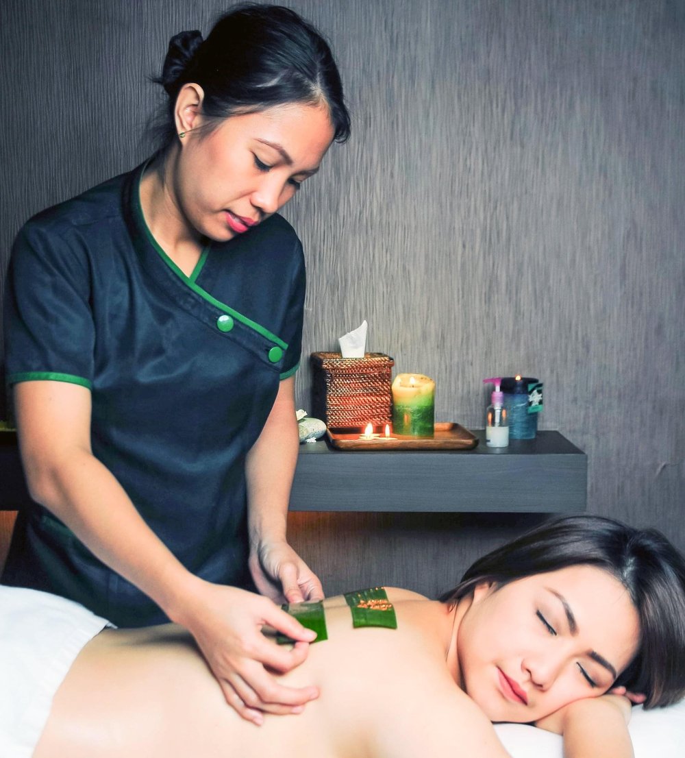 woman being massages at spa in manila ocean park