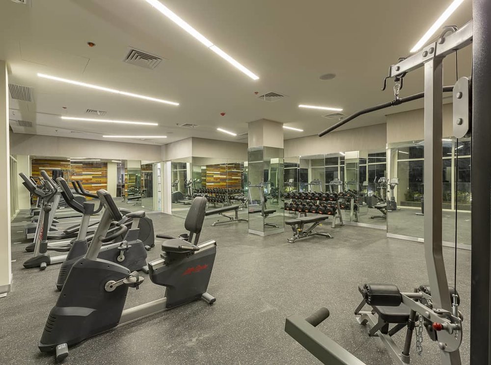 hotel gym with equipment at belmont boracay