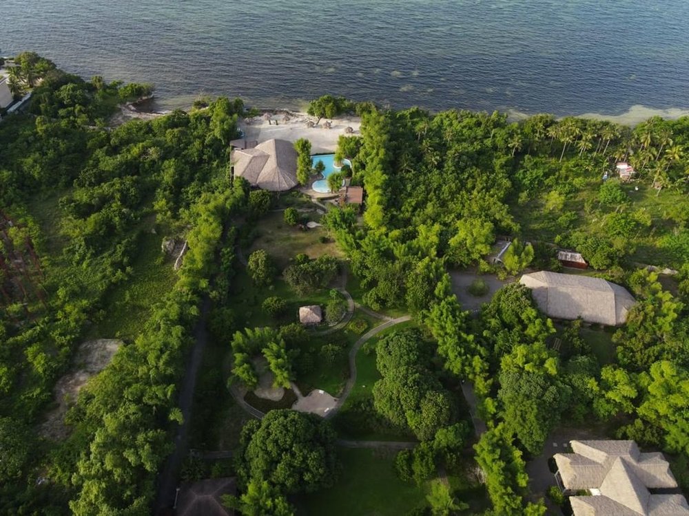 aerial view of bluewater panglao