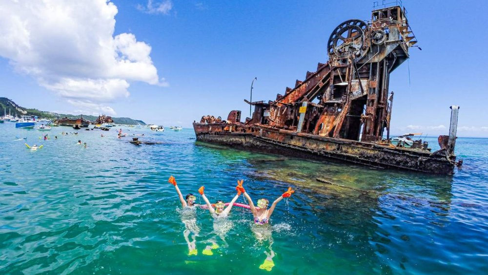 Spend a whole day together at the awe-inspiring Tangalooma Wrecks!