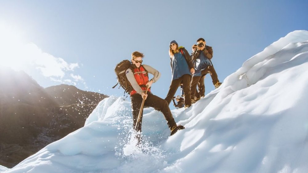 Learn how to walk on ice! Image credits: @emilyhlavacgreen from @foxglacierguidingnz