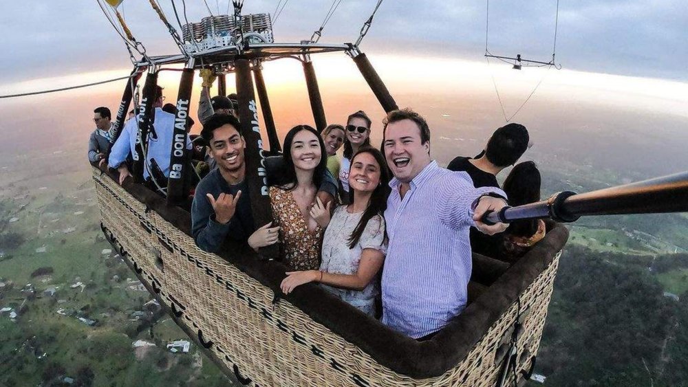 Nothing says romance quite like the views of Camden Valley on a hot air balloon.