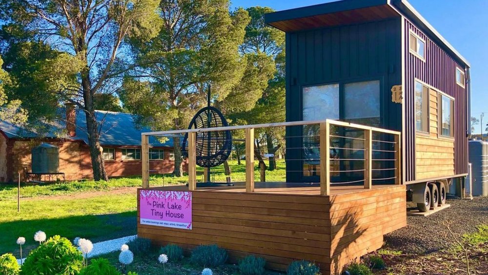 Have a wonderful staycation at Tiny House Pink Lake! Credits: @pinklaketinyhouse