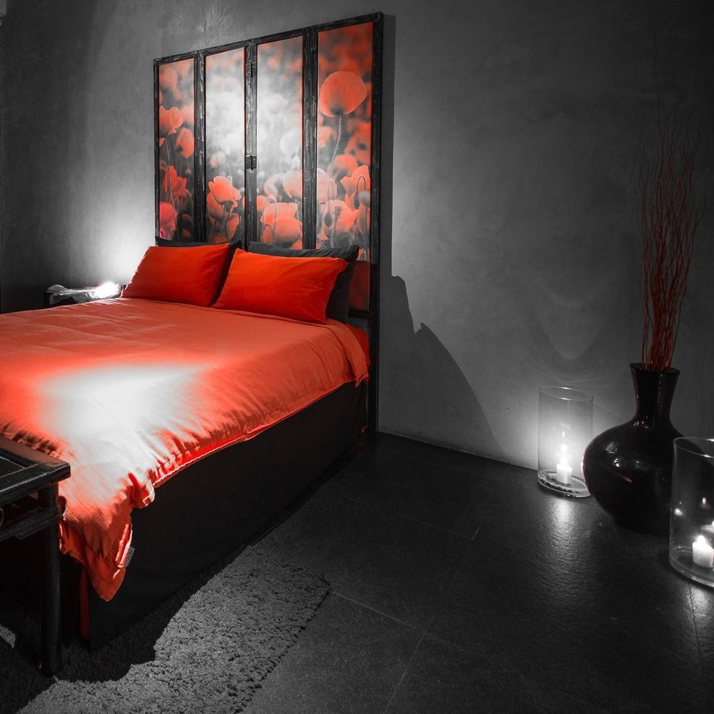 Red bedroom