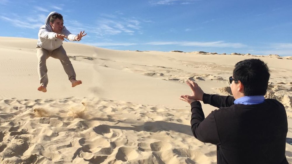 The kids will love playing with the sand at Stockton Beach. Image credit: @portstephens4wdtours