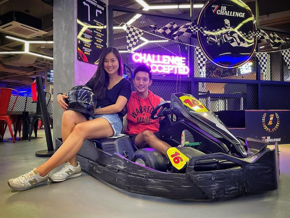 作為模範女友,不落場也要在場邊支持,為男友打氣!(Instagram @vicham)