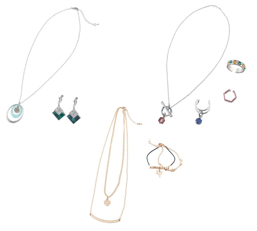 ネックレス & イヤリング/ブレスレット/イヤーカフ セット