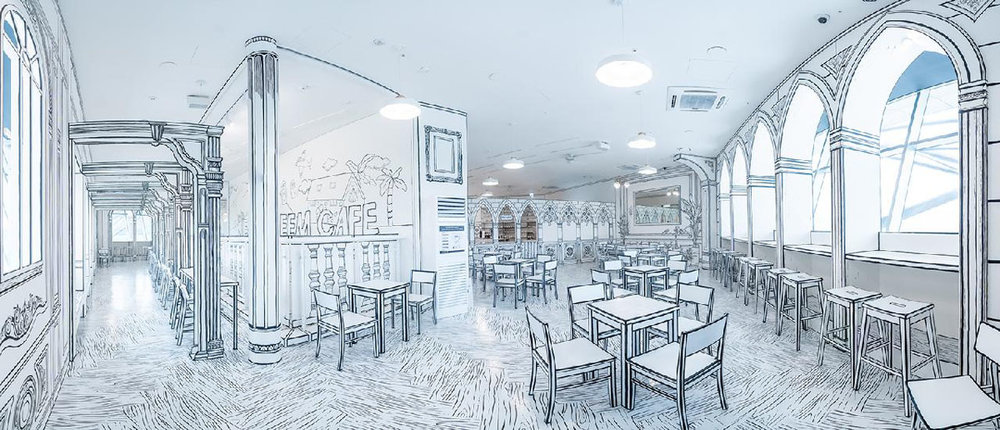 Step into a comic world at Jeju Greem Cafe! Image credits to Jeju Greem Cafe