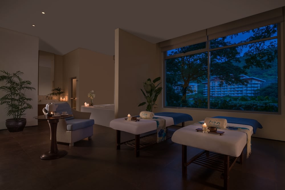 dim and spacious spa room