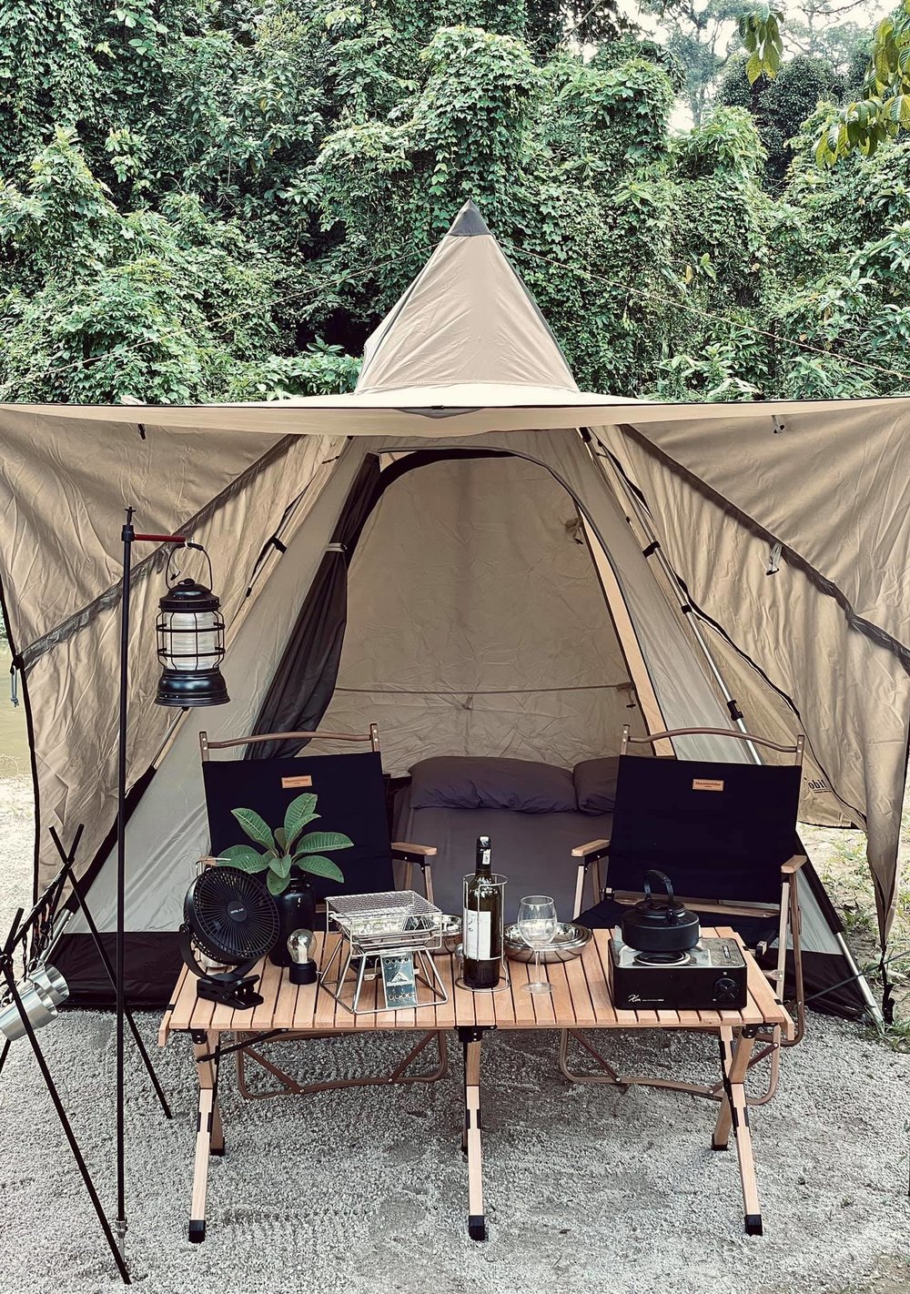 hammocks by the river campsite camping hulu langat selangor